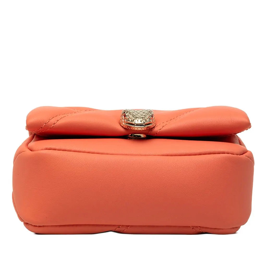Bvlgari Micro Leather Serpenti Cabochon Crossbody Orange Leather Very good - Inside View