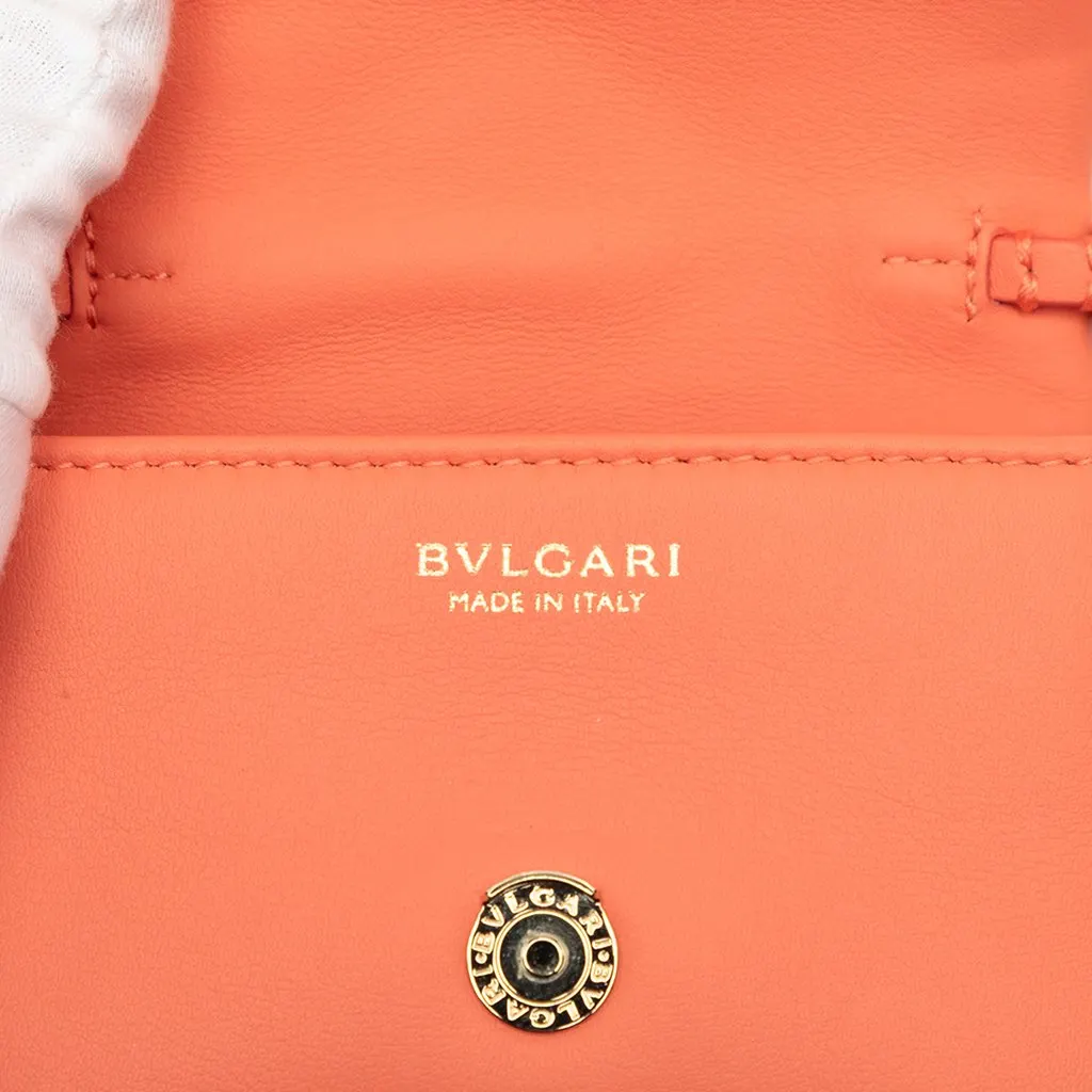 Bvlgari Micro Leather Serpenti Cabochon Crossbody Orange Leather Very good - Box View