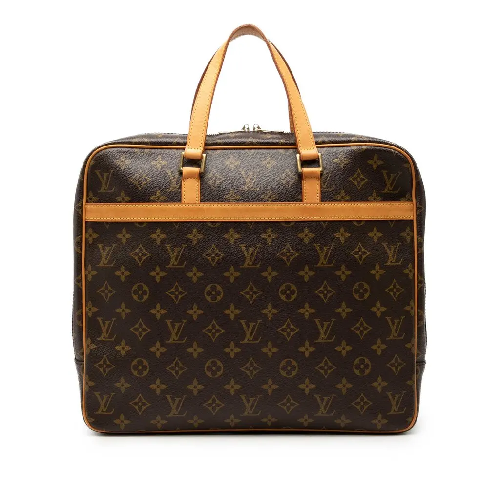 Louis Vuitton Monogram Porte Documents Pegase Brown Canvas Good - Front View