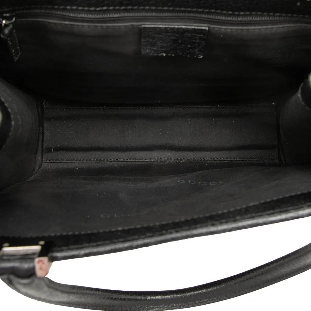 Gucci Calfskin Jackie Handbag Black Leather Very good - Model View