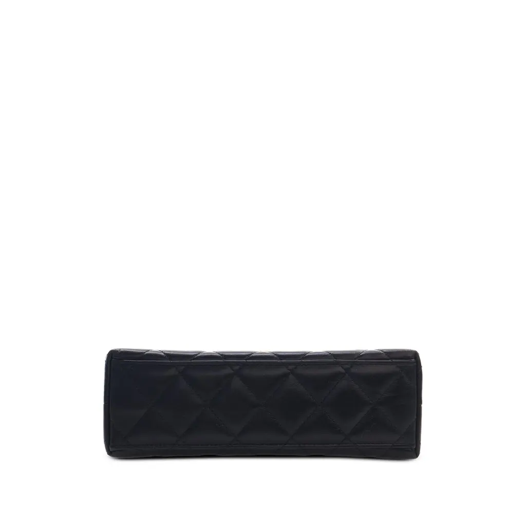 Chanel Nano Aged Calfskin Kelly Shopper Bag Black Leather Very good - Inside View