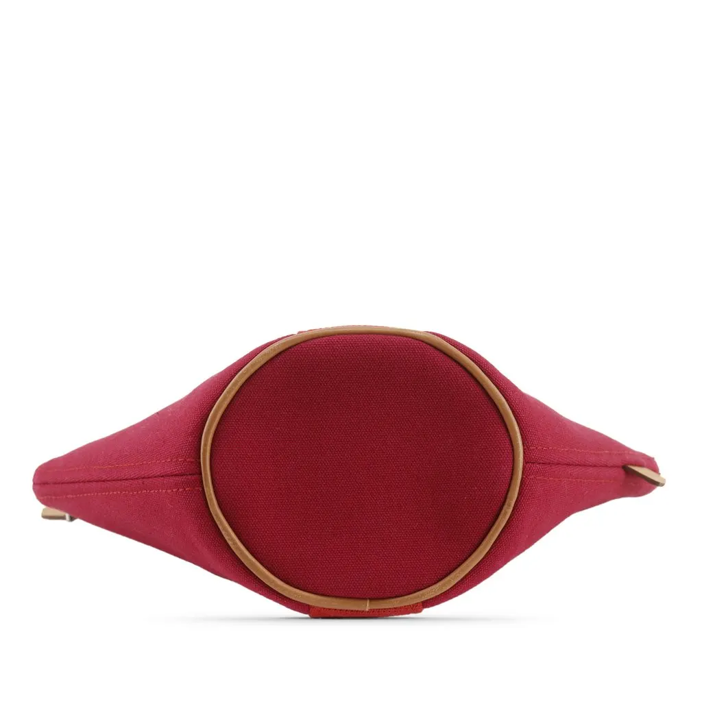 Hermès Mini Toile Palmyre Pouch Red Very good - Inside View
