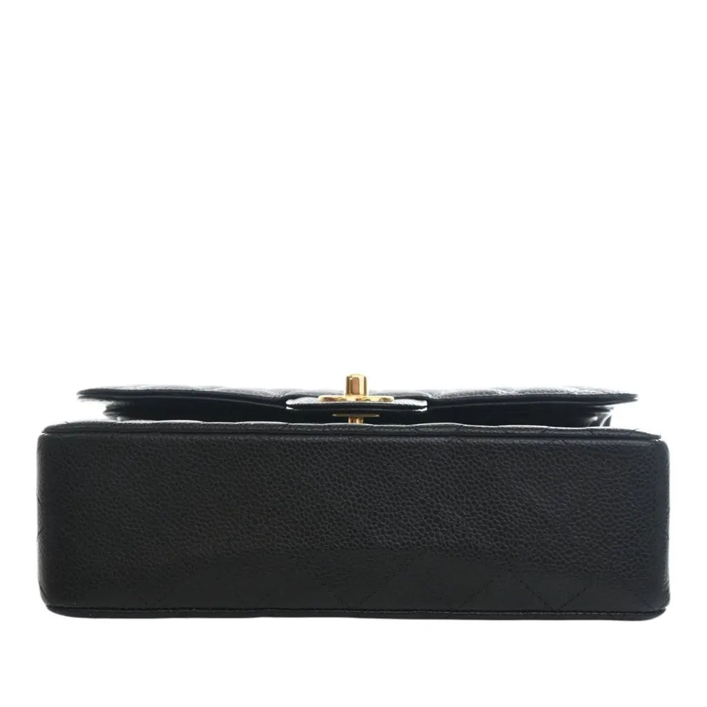 Chanel Small Classic Caviar Double Flap Black Leather Very good - Box View