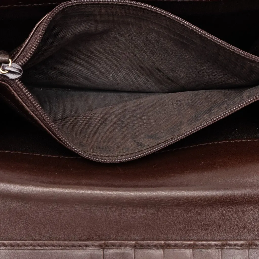 Gucci Guccissima Bifold Double Long Wallet Brown Leather Very good - Box View