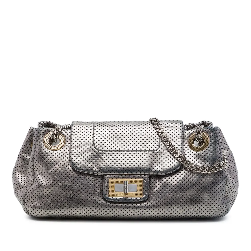 Chanel Metallic Perforated Calfskin Reissue 2.55 Drill Accordion Flap