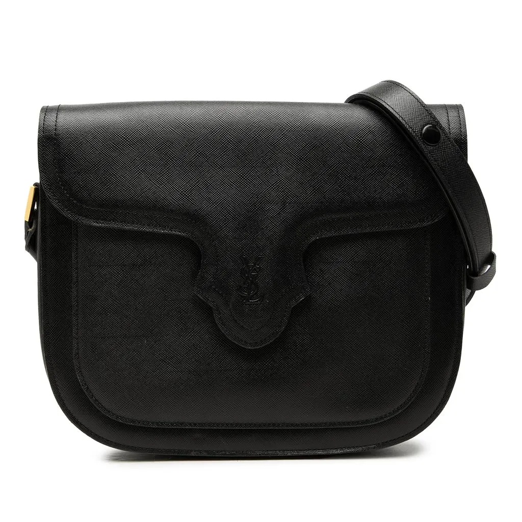 Saint Laurent Leather Crossbody Black Leather Very good - Front View