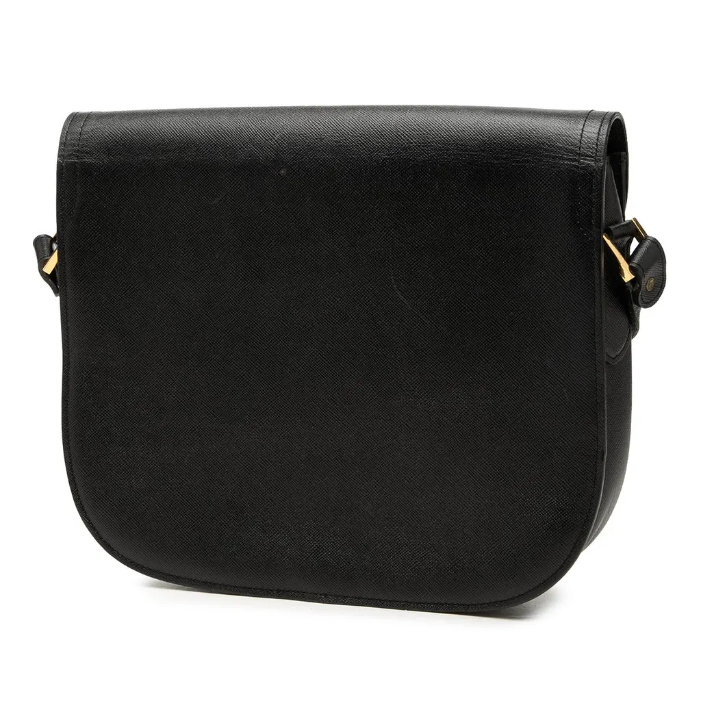 Saint Laurent Leather Crossbody Black Leather Very good - Back View