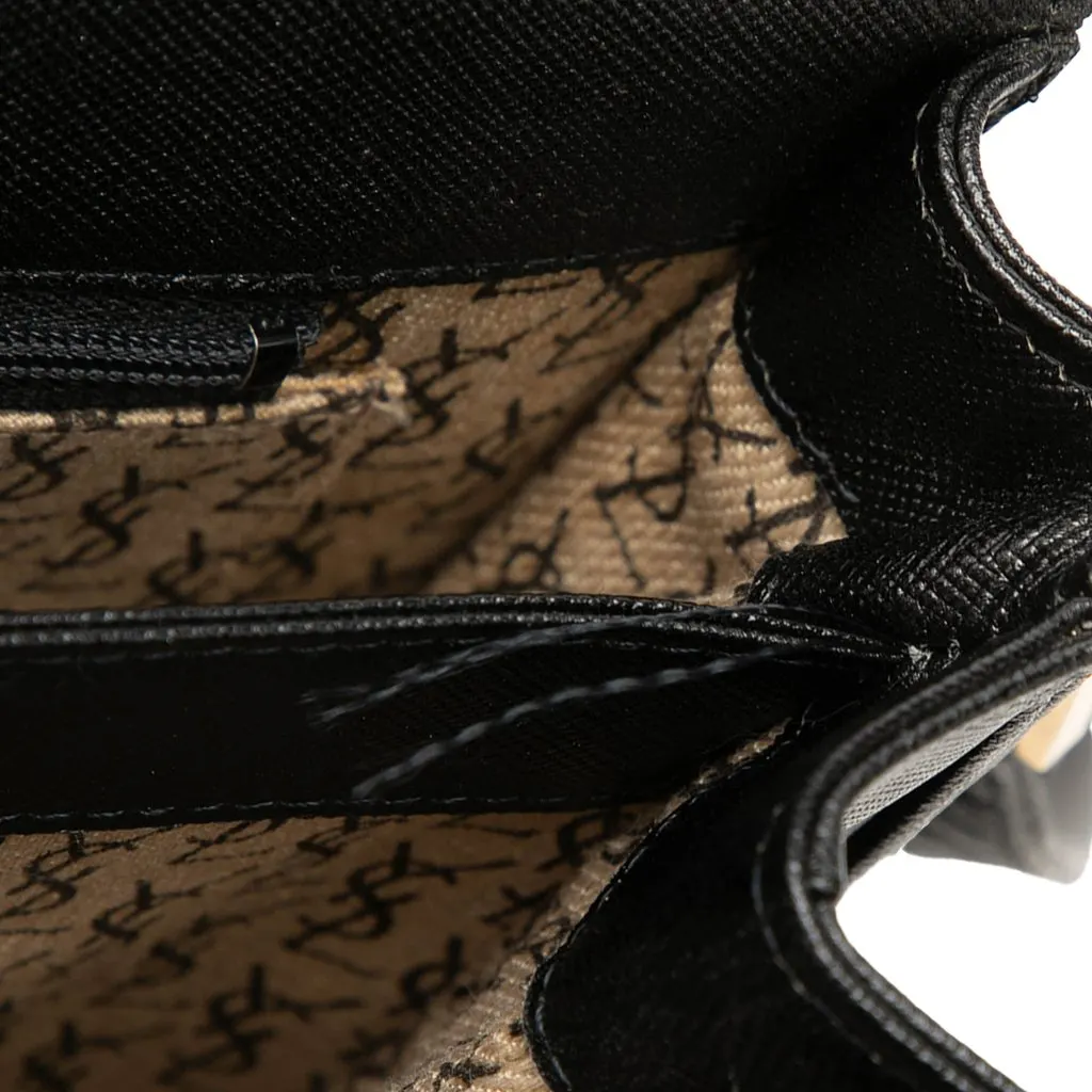 Saint Laurent Leather Crossbody Black Leather Very good - Box View