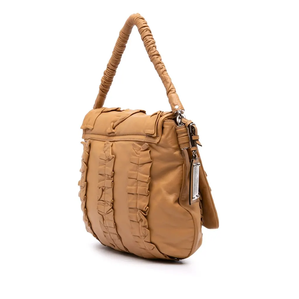 Dolce & Gabbana Leather Miss Lexington Hobo Brown Leather Good - Back View