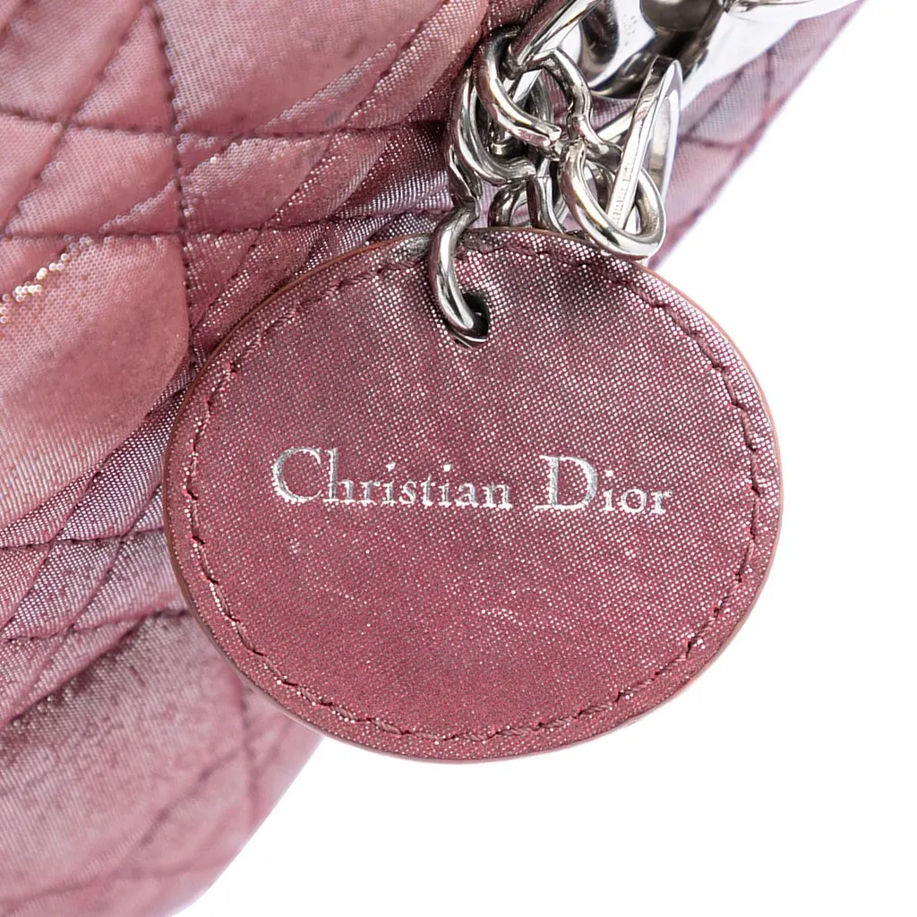 Dior Mini Iridescent Lambskin Cannage Lady Dior Pink Leather Very good - Box View