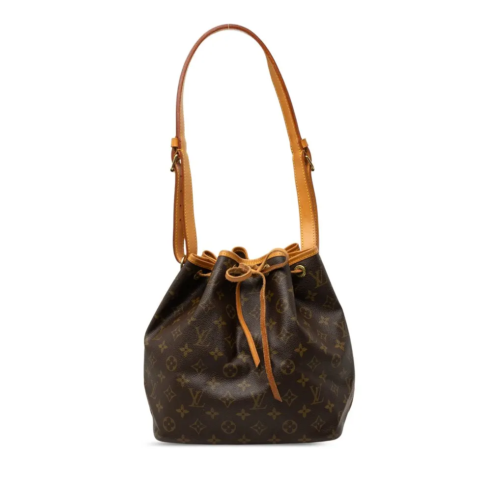 Louis Vuitton Monogram Petit Noe Brown Canvas Good - Front View