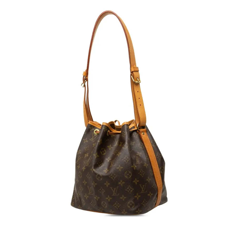 Louis Vuitton Monogram Petit Noe Brown Canvas Good - Back View