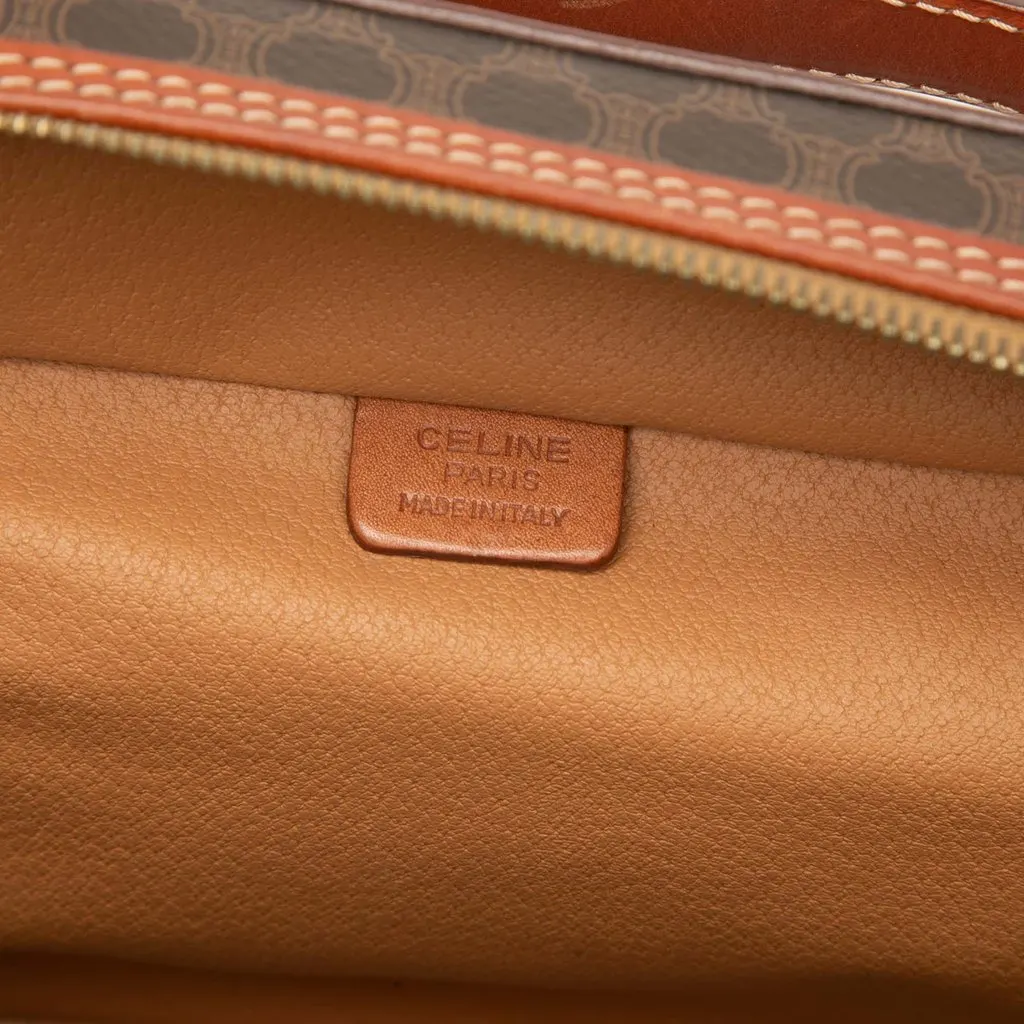 Celine Macadam Coated Canvas Vanity Bag Brown Canvas Very good - Box View
