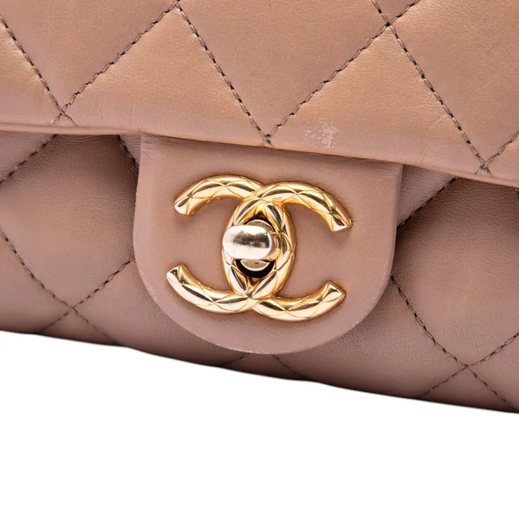 Chanel Small Quilted Lambskin Pillow Crush Flap Brown Leather Very good - Box View