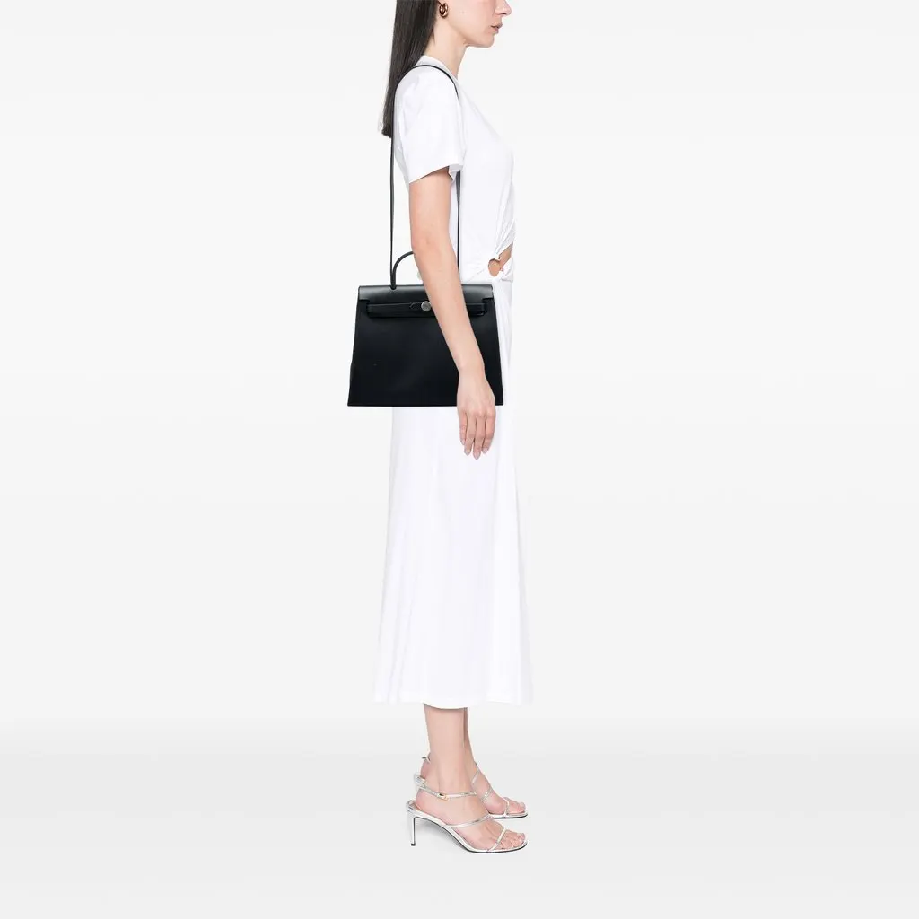 Hermès Toile Herbag PM Black Canvas Very good - Box View