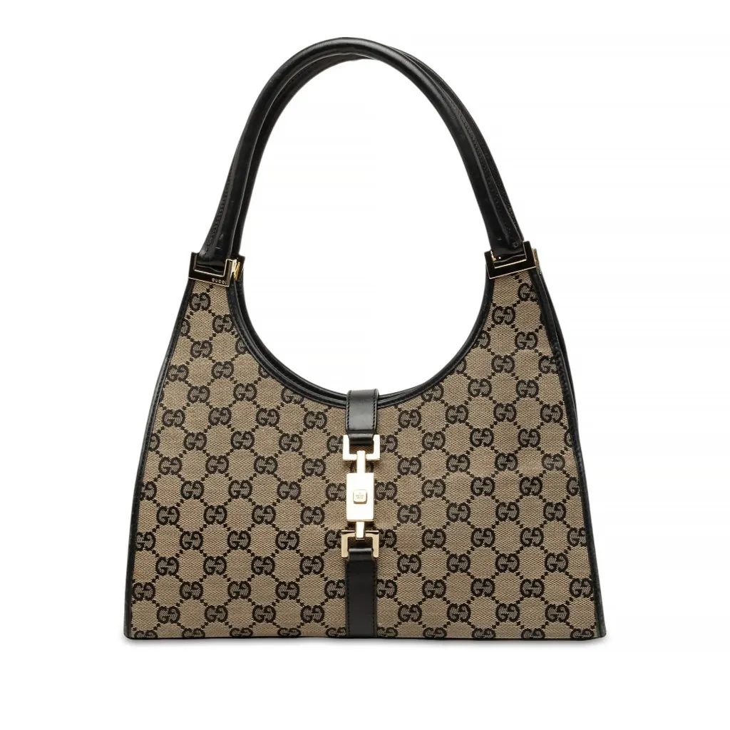 Gucci GG Canvas Jackie Bardot Shoulder Bag
