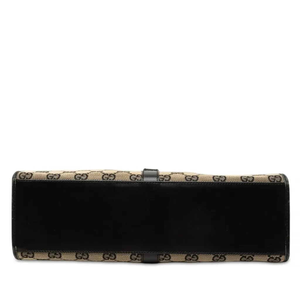 Gucci GG Canvas Jackie Bardot Shoulder Bag Beige Canvas Good - Inside View