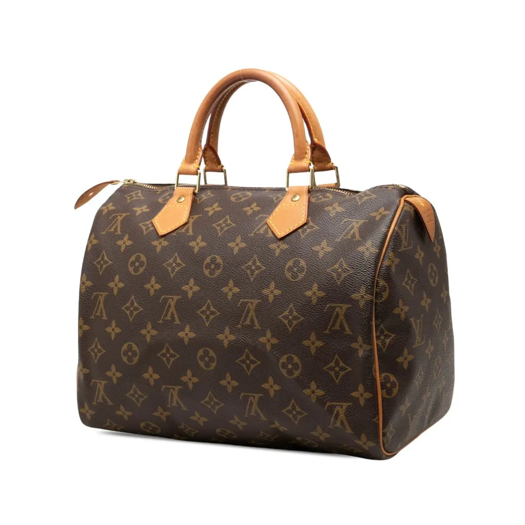 Louis Vuitton Monogram Speedy 30 Brown Canvas Good - Back View
