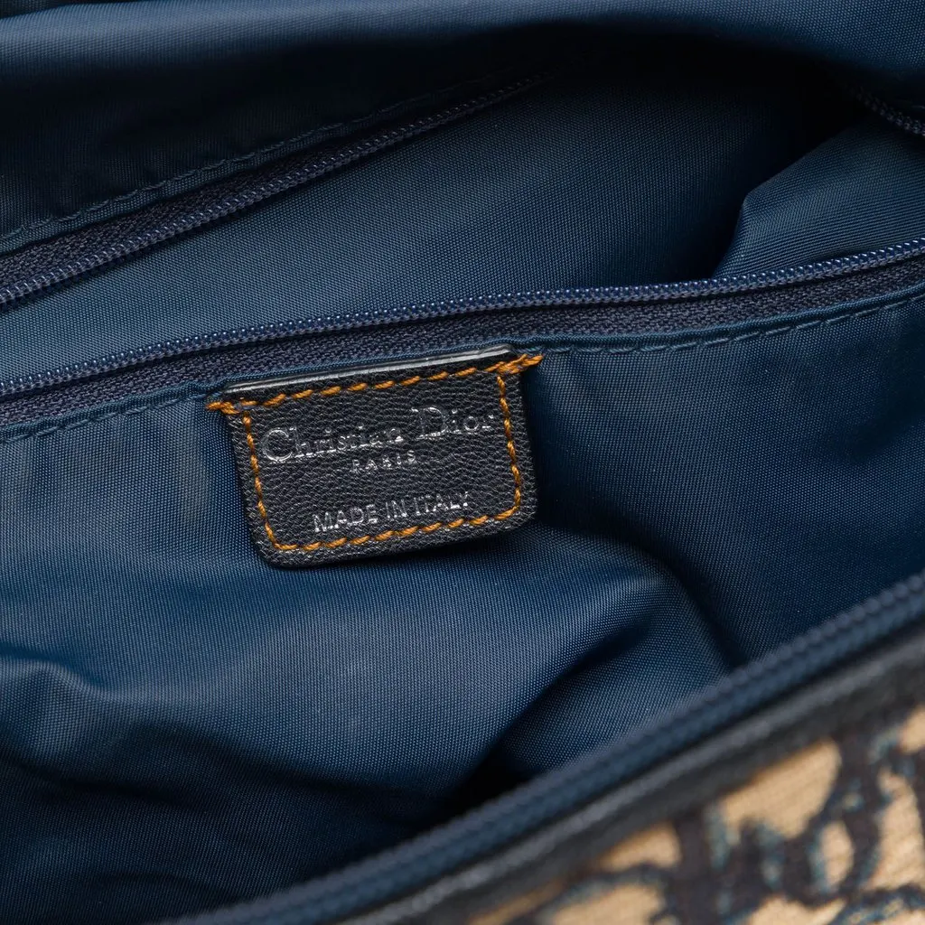 Dior Oblique Canvas Crossbody Blue Very good - Box View