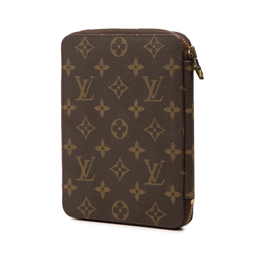 Louis Vuitton Monogram Zippy Agenda Cover Brown Very good - Back View