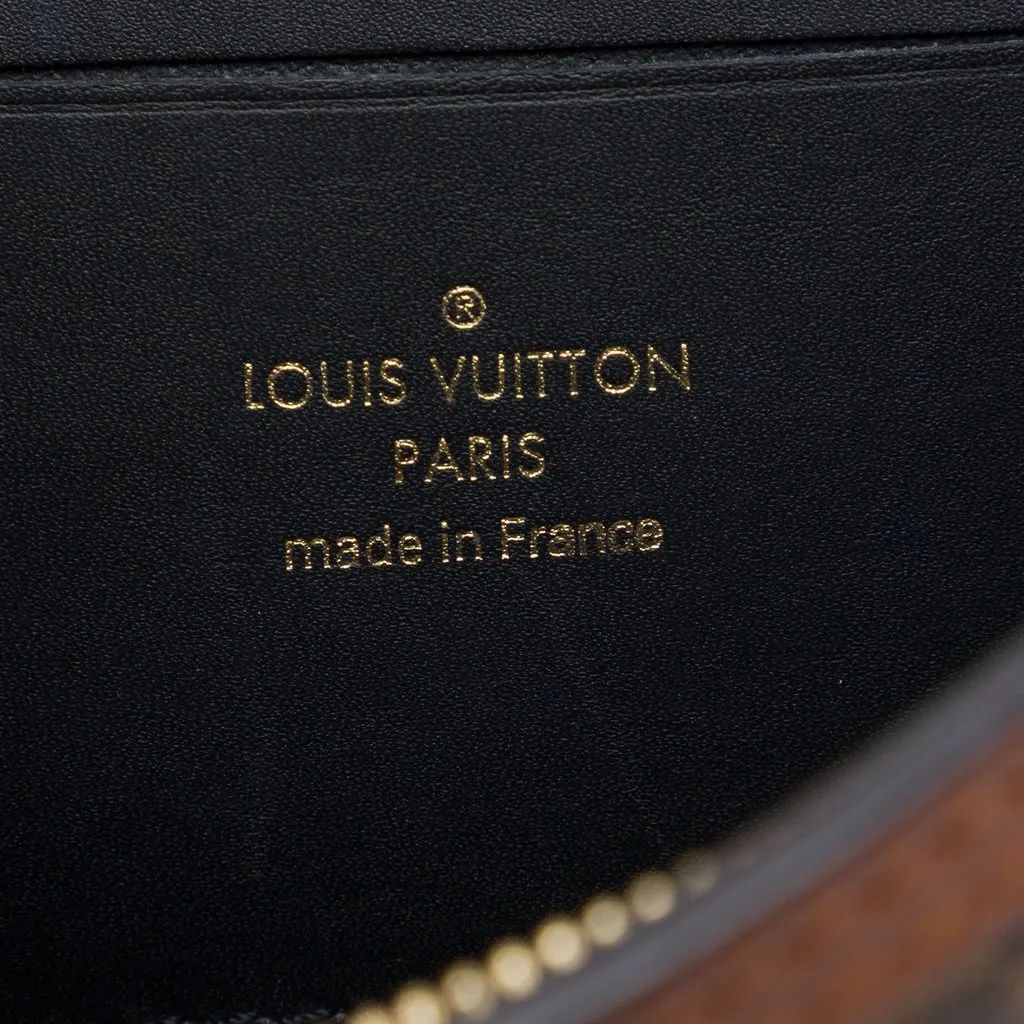 Louis Vuitton Monogram Reverse Dauphine Wallet on Chain Brown Very good - Box View