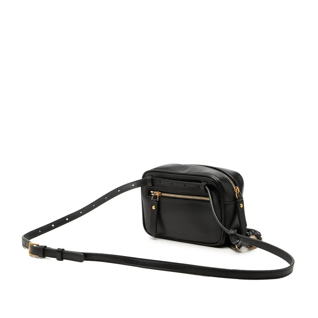 Saint Laurent Chevron Calfskin Monogram Tassel Lou Belt Bag Black Leather Very good - Back View