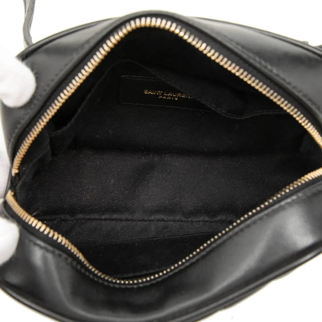 Saint Laurent Chevron Calfskin Monogram Tassel Lou Belt Bag Black Leather Very good - Model View