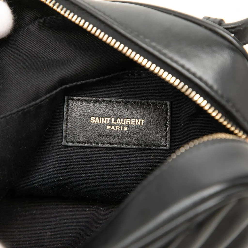 Saint Laurent Chevron Calfskin Monogram Tassel Lou Belt Bag Black Leather Very good - Box View