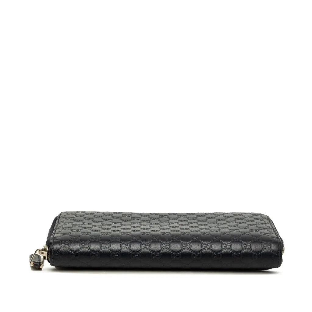 Gucci Microguccissima Zip Around Long Wallet Black Leather Very good - Inside View
