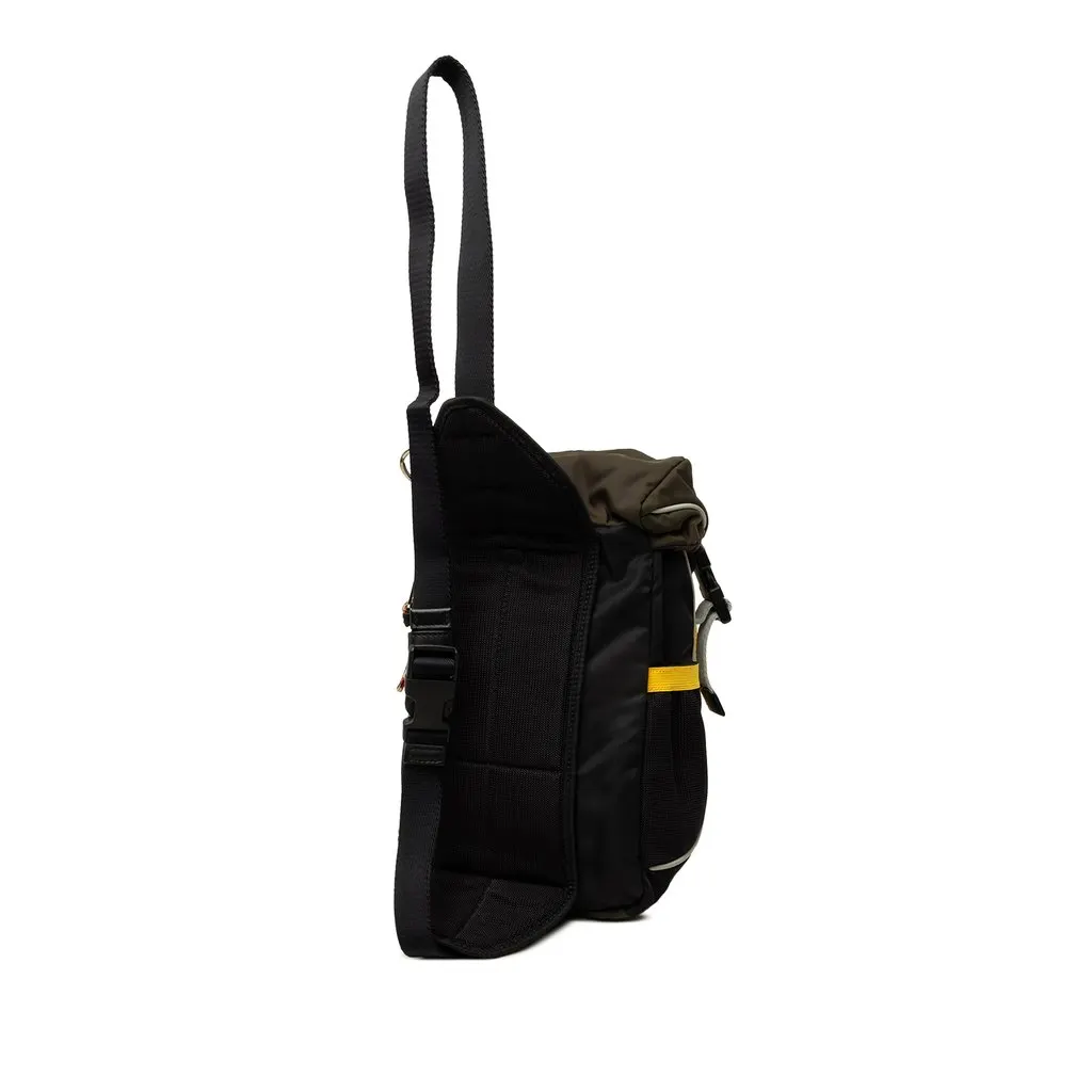 Burberry Tricolor Nylon Leo Sling Bag Black Polyamide Very good - Back View