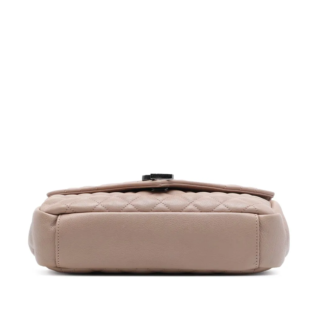 Saint Laurent Medium Sheepskin Triquilt Monogram College Bag Brown Leather Very good - Inside View