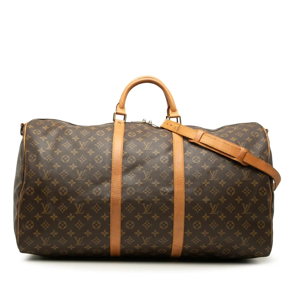 Louis Vuitton Monogram Keepall Bandouliere 60 Brown Very good - Front View