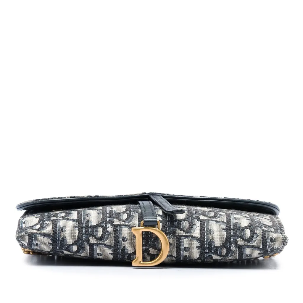 Dior Oblique Canvas Saddle Wallet On Chain Blue Canvas Very good - Inside View
