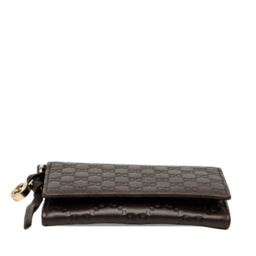 Gucci Guccissima Flap Card Case Brown Leather Very good - Inside View