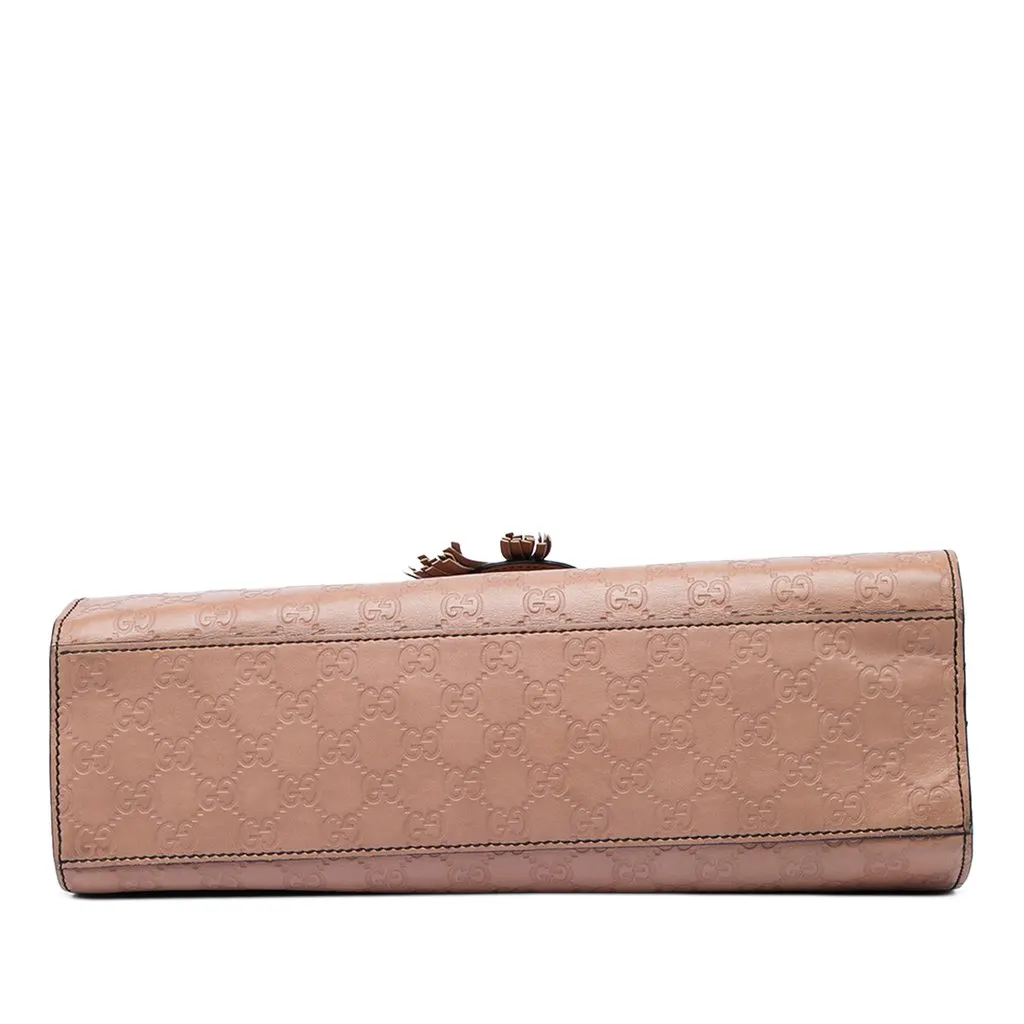 Gucci Large Guccissima Emily Shoulder Bag Brown Leather Very good - Inside View