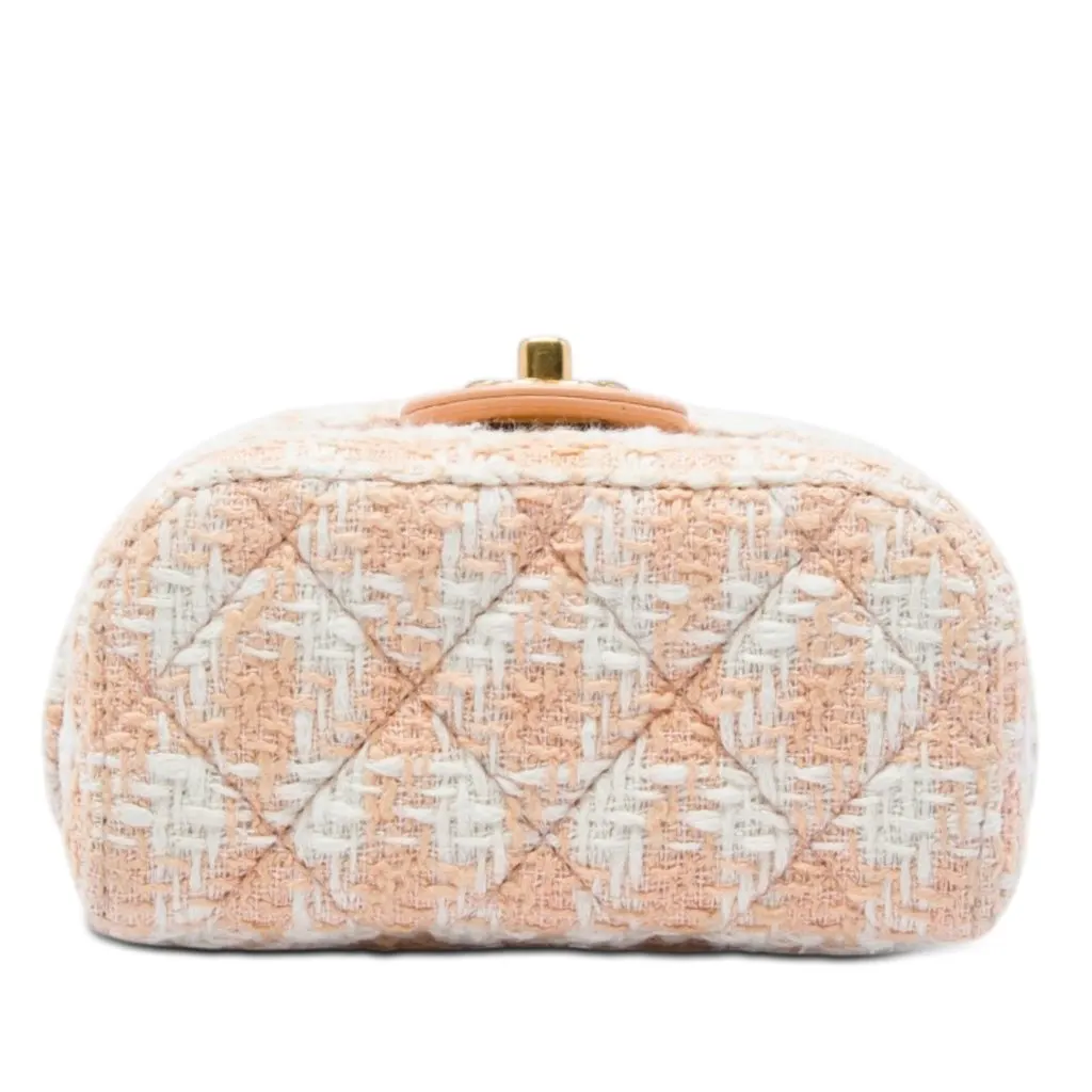 Chanel Mini Tweed Crush Top Handle Bag Beige Very good - Inside View