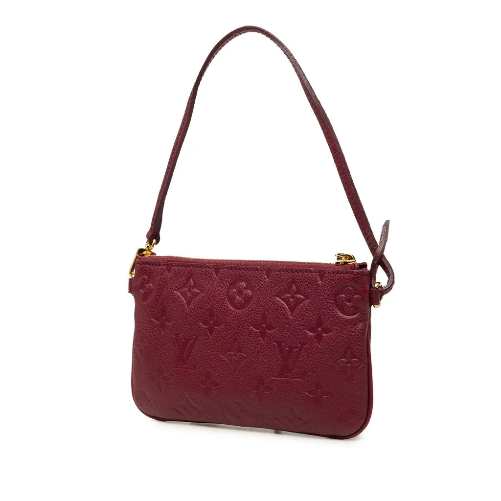 Louis Vuitton Monogram Empreinte Citadine Pochette Red Leather Very good - Back View