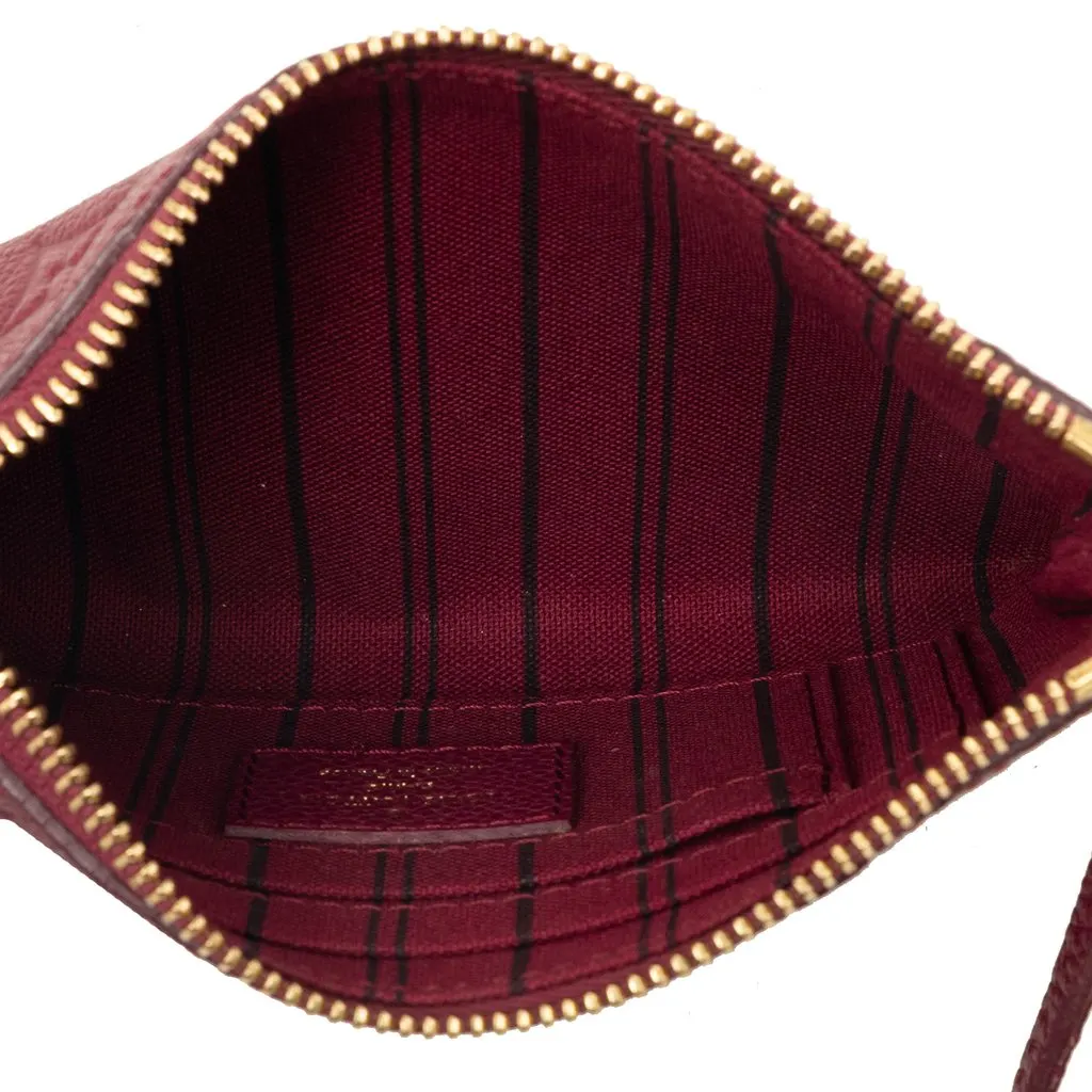 Louis Vuitton Monogram Empreinte Citadine Pochette Red Leather Very good - Model View