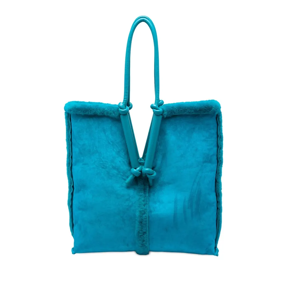 Bottega Veneta Suede and Shearling Bolster Reversible Tote
