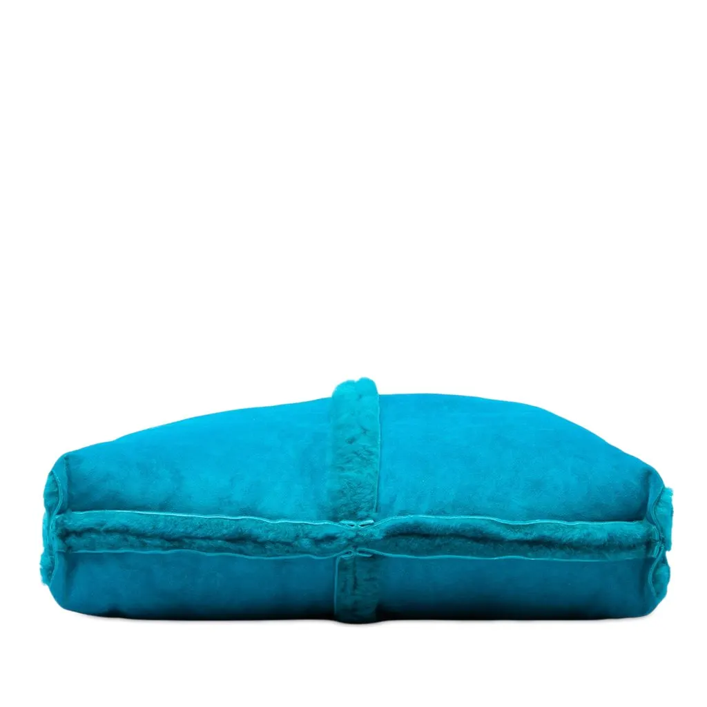 Bottega Veneta Suede and Shearling Bolster Reversible Tote Blue Suede Very good - Inside View