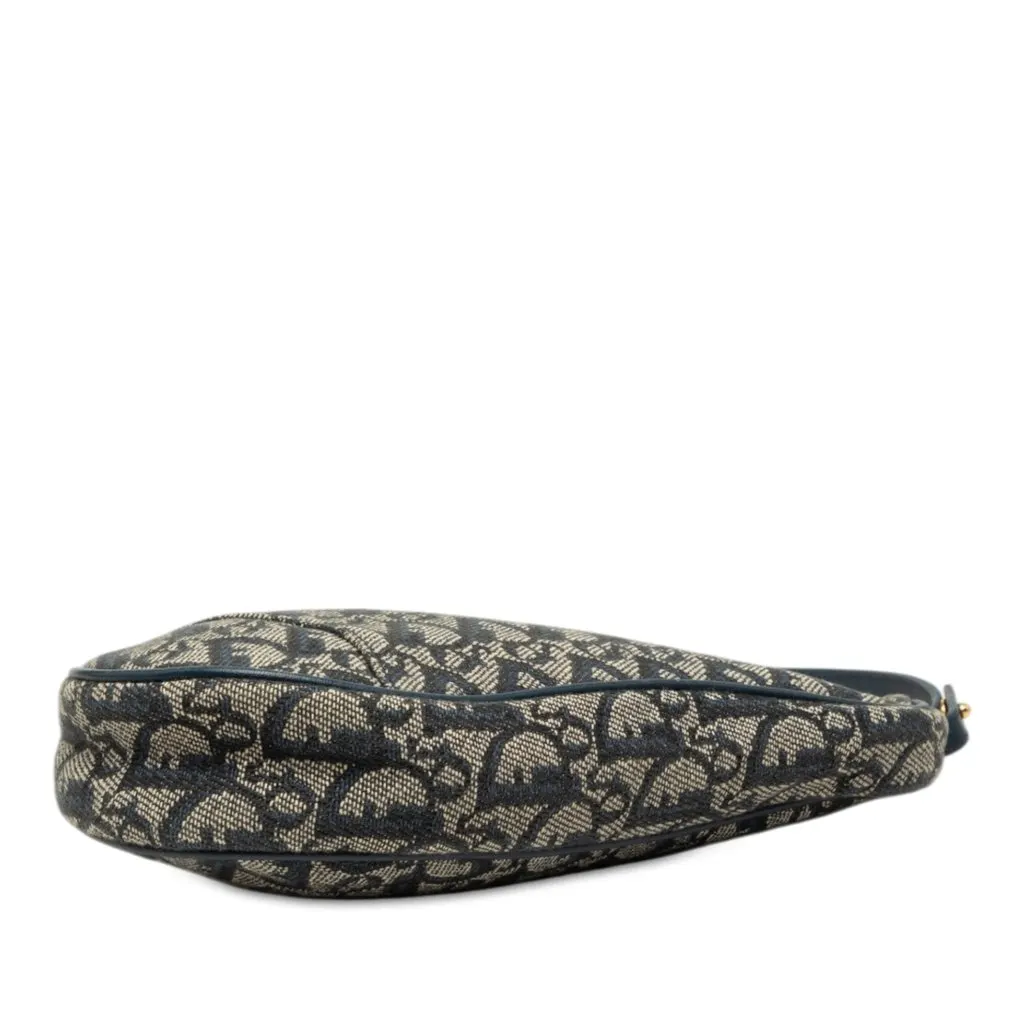 Dior Mini Diorissimo Canvas Saddle Pochette Blue Canvas Very good - Inside View