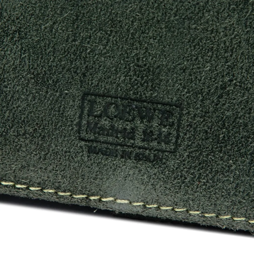 LOEWE Suede Anagram Vanity Bag Green Leather Very good - Box View