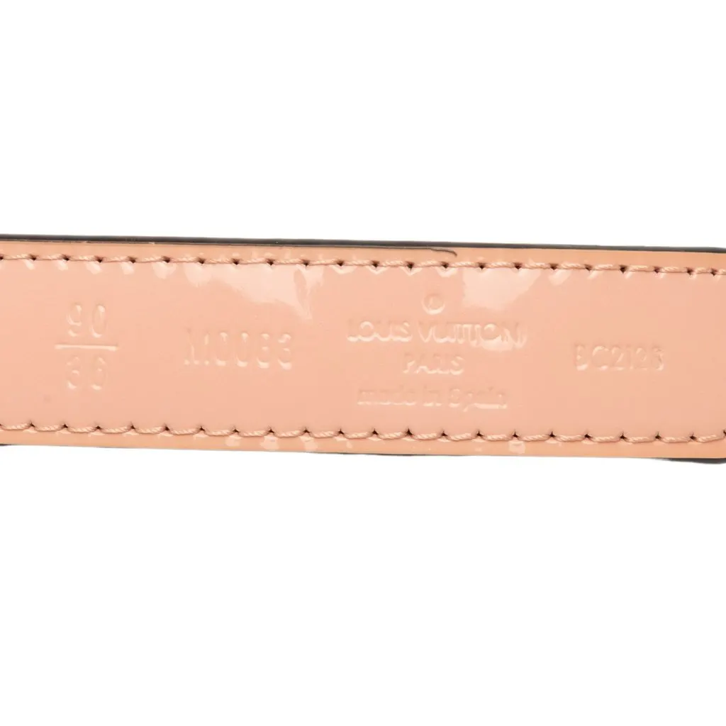 Louis Vuitton Monogram and Leather LV Circle Reversible Belt Brown Canvas Very good - Model View