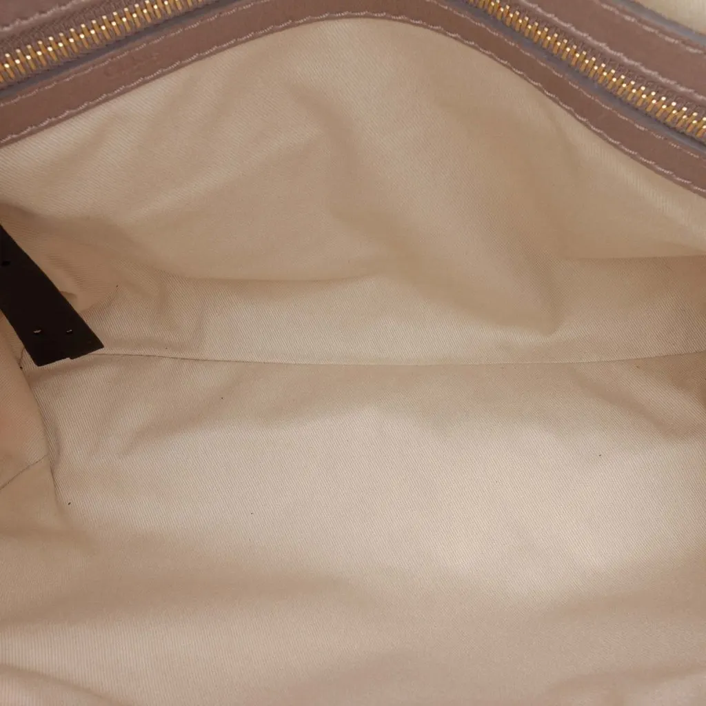 Chloé Quilted Calfskin Bay Tote Brown Leather Good - Model View