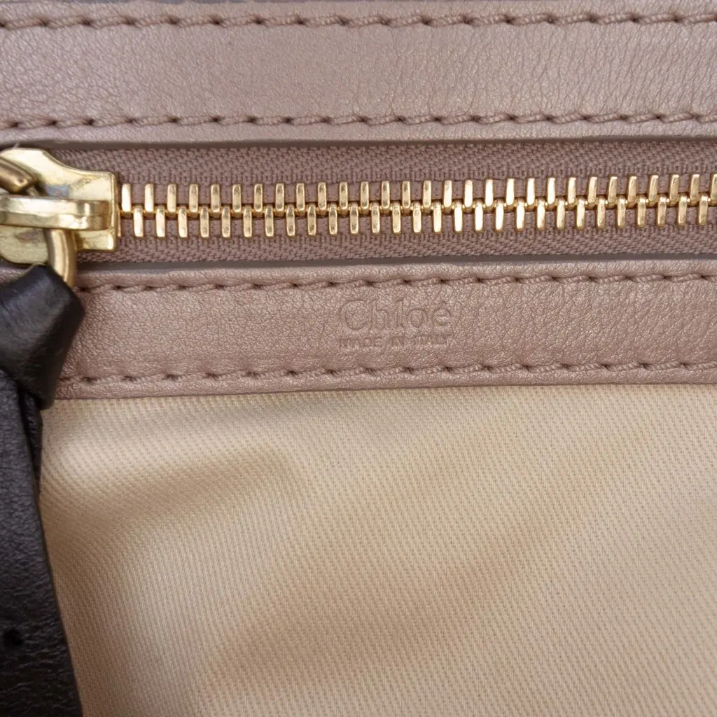 Chloé Quilted Calfskin Bay Tote Brown Leather Good - Box View