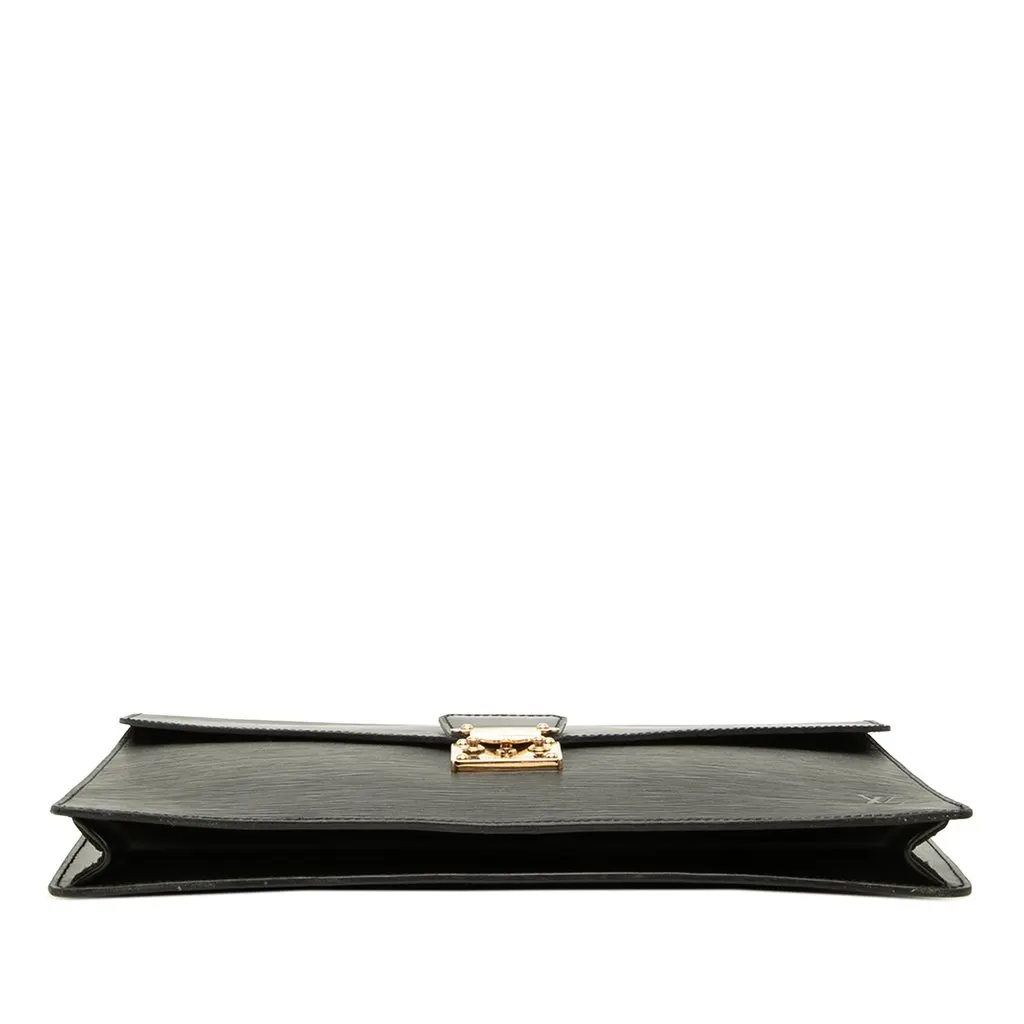 Louis Vuitton Epi Porte Documents Senateur Black Leather Good - Inside View