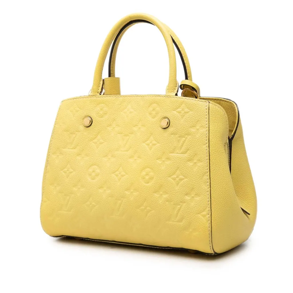Louis Vuitton Monogram Empreinte Montaigne BB Yellow Leather Very good - Back View