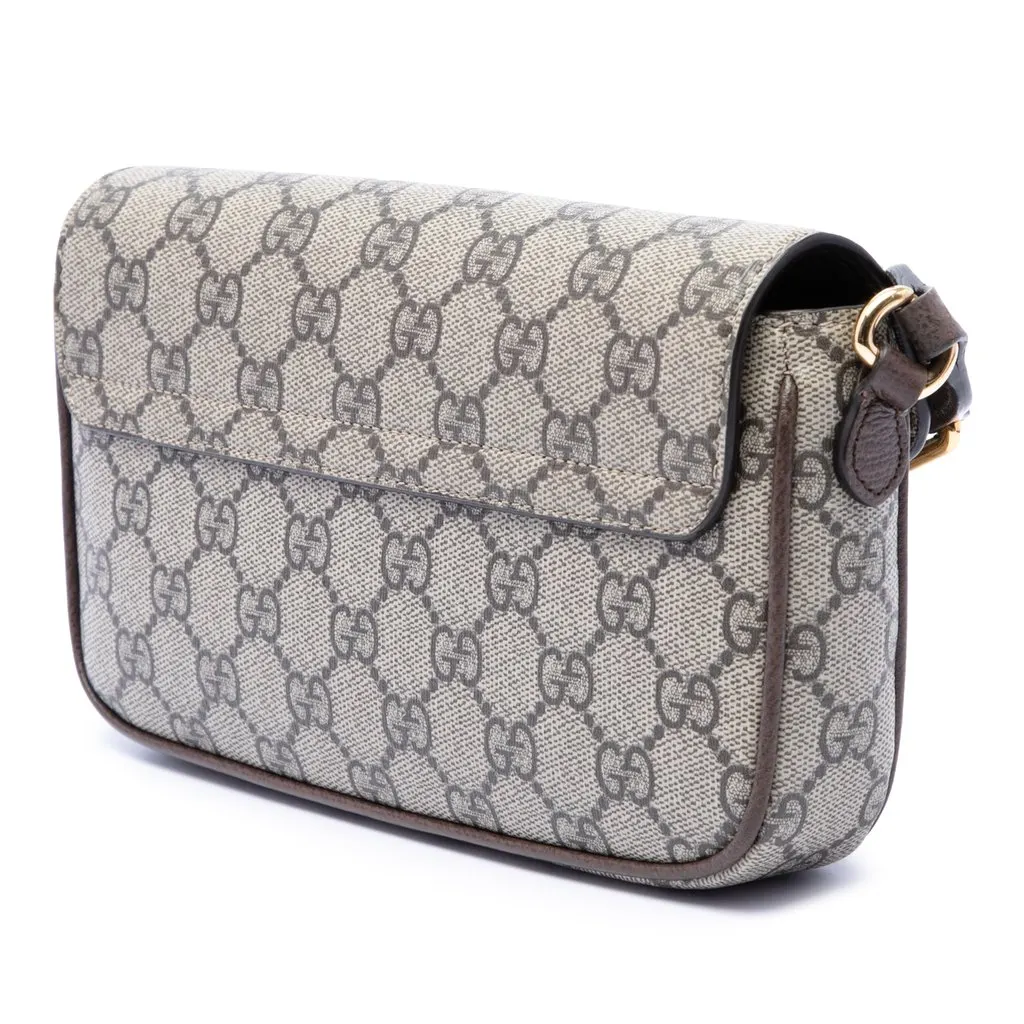Gucci GG Supreme Web Ophidia Pochette Crossbody Beige Very good - Back View