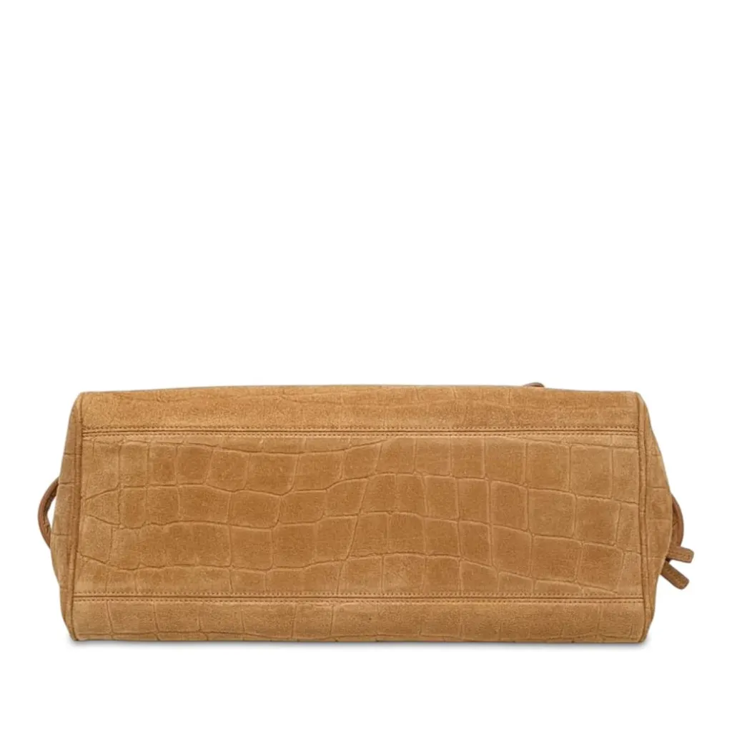Jacquemus Croc Embossed Suede Le Turismo Bag Brown Suede Good - Inside View
