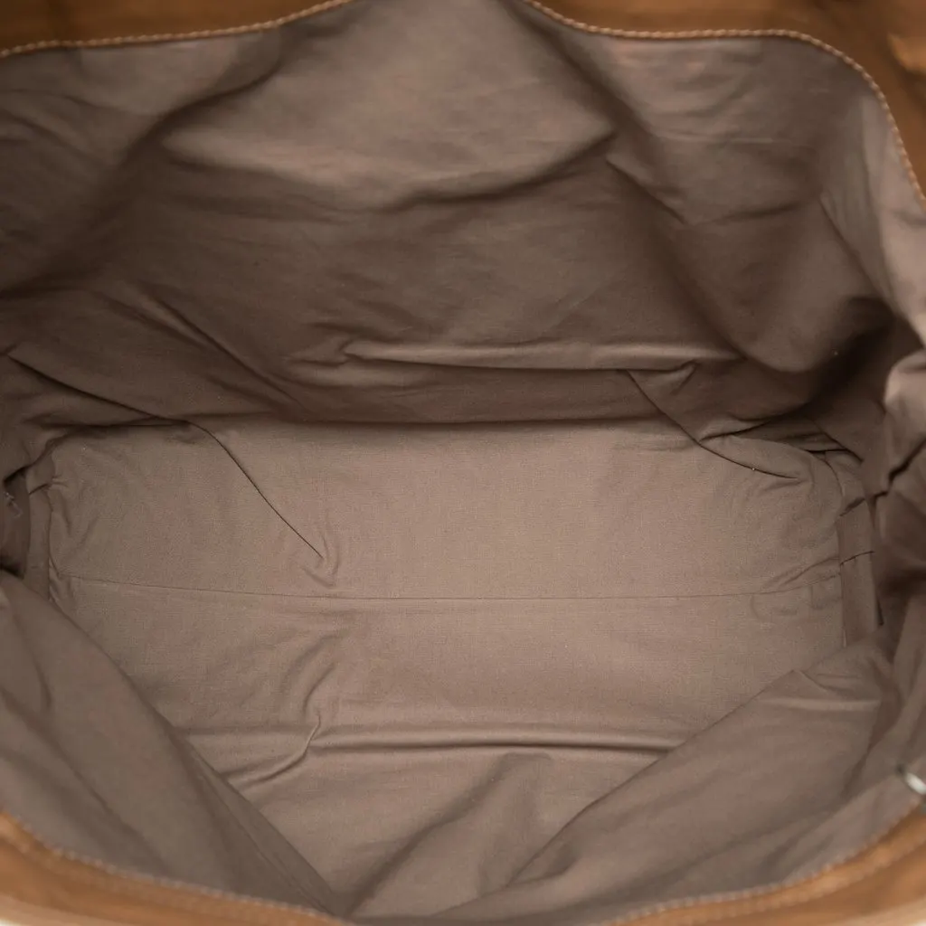 Bottega Veneta Nappa Intrecciato Belted Tote Brown Leather Very good - Model View